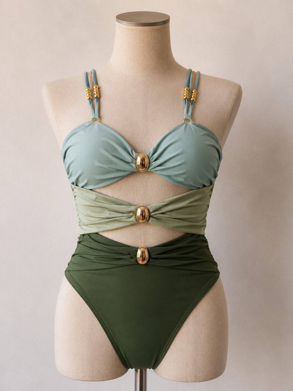Colorblock Cutout One-Piece Swimsuit – Size Medium